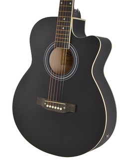 Electro Acoustic Guitar Matt Black Finish  40” Cutaway Dreadnought by Sotendo